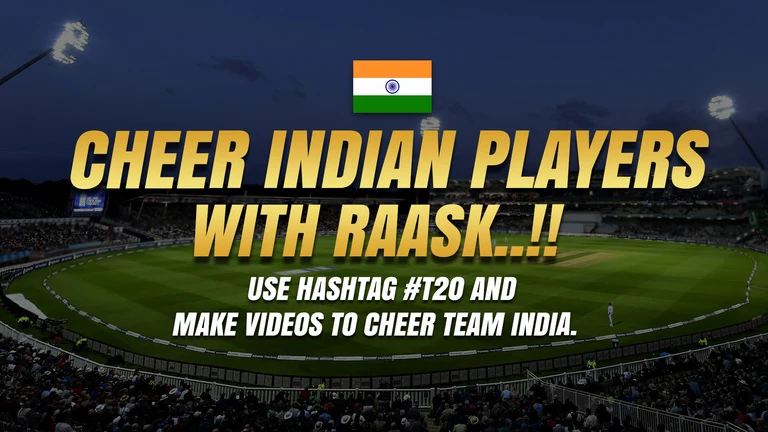 Raask Cricket promotional banner designed by MediaOfficers