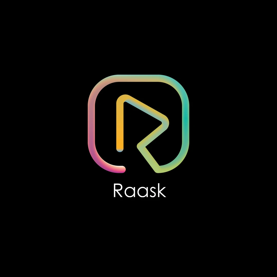 Raask App logo icon mark designed by MediaOfficers