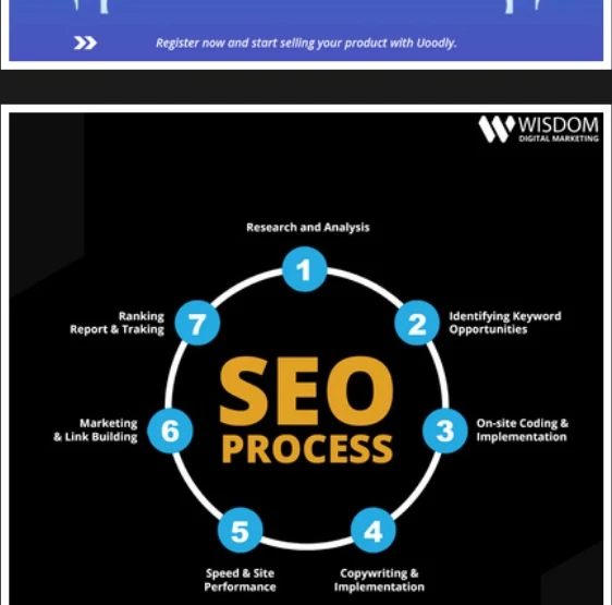 Wisdom Digital Marketing SEO process diagram designed by MediaOfficers