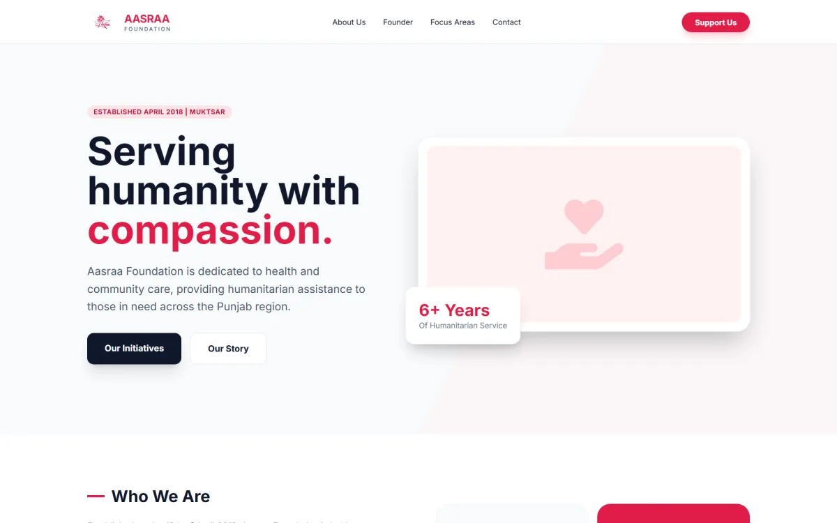 Aasraa Foundation Humanitarian Relief and Community Outreach NGO Portal
