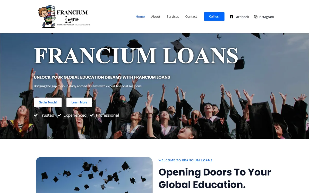 Francium Loans International Student Education Loans Advisory Website