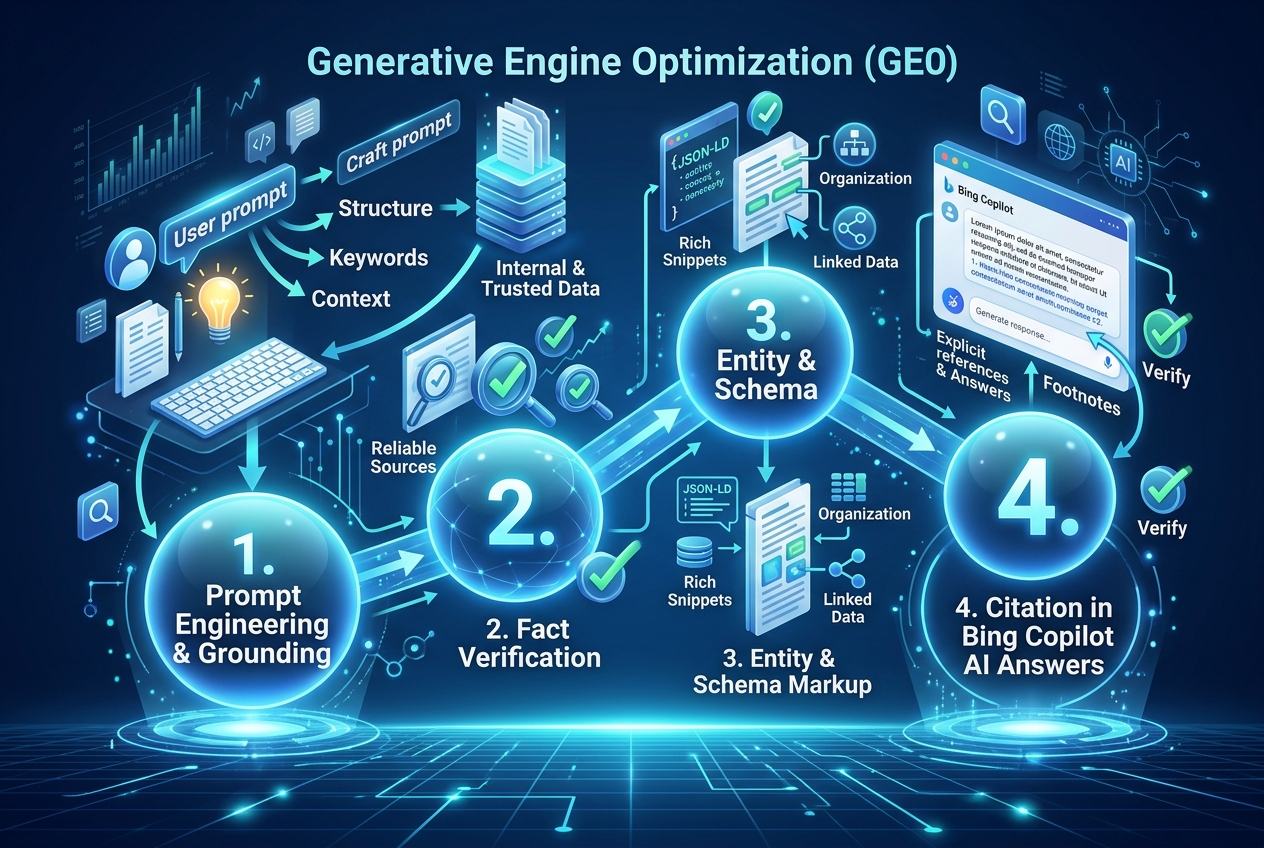 Generative Engine Optimization GEO 4-Step Workflow for Bing Copilot