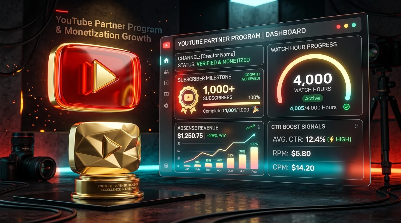Organic Promotion for YouTube Monetization: Reach 1K Subs & 4K Watch Hours (2026)