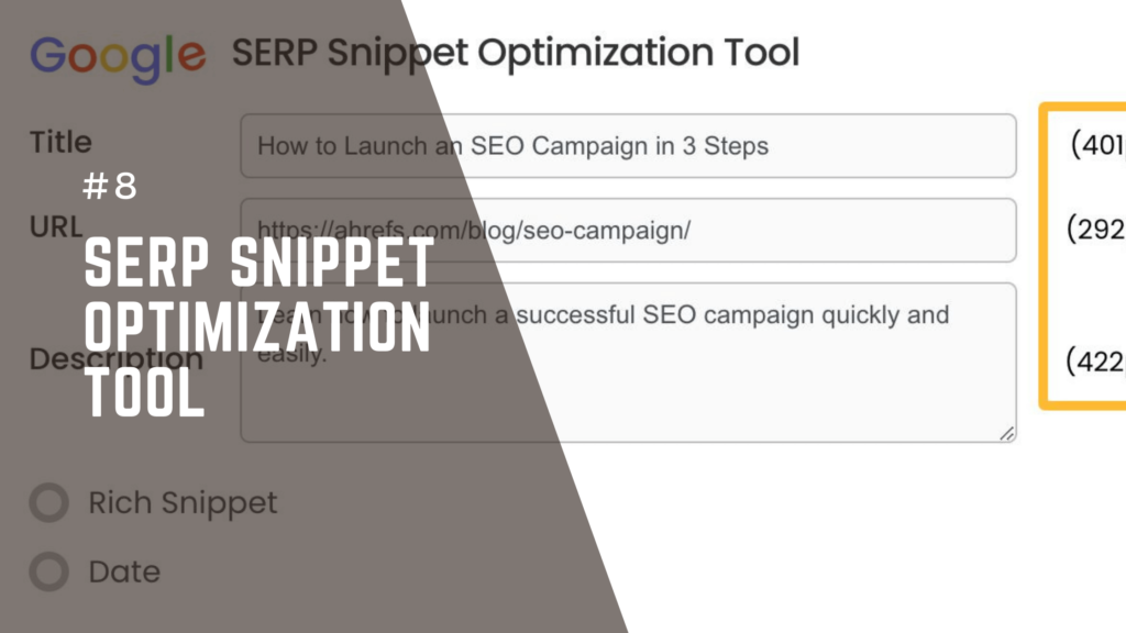 Serp Snippet Optimization Tool