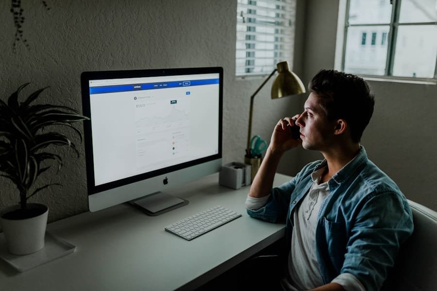 A Boy Setting On Personal Computer
