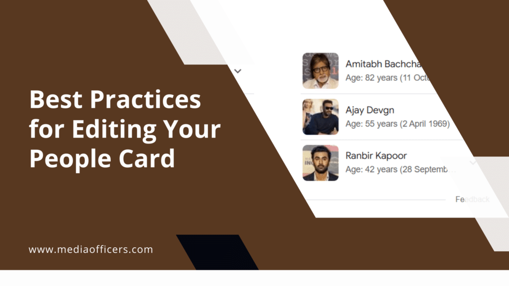 Best Practices For Editing Your People Card