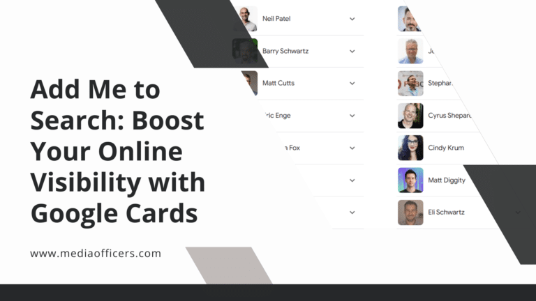 Add Me to Search: Boost Your Online Visibility with Google Cards 1 Add Me To Search Boost Your Online Visibility With Google Cards