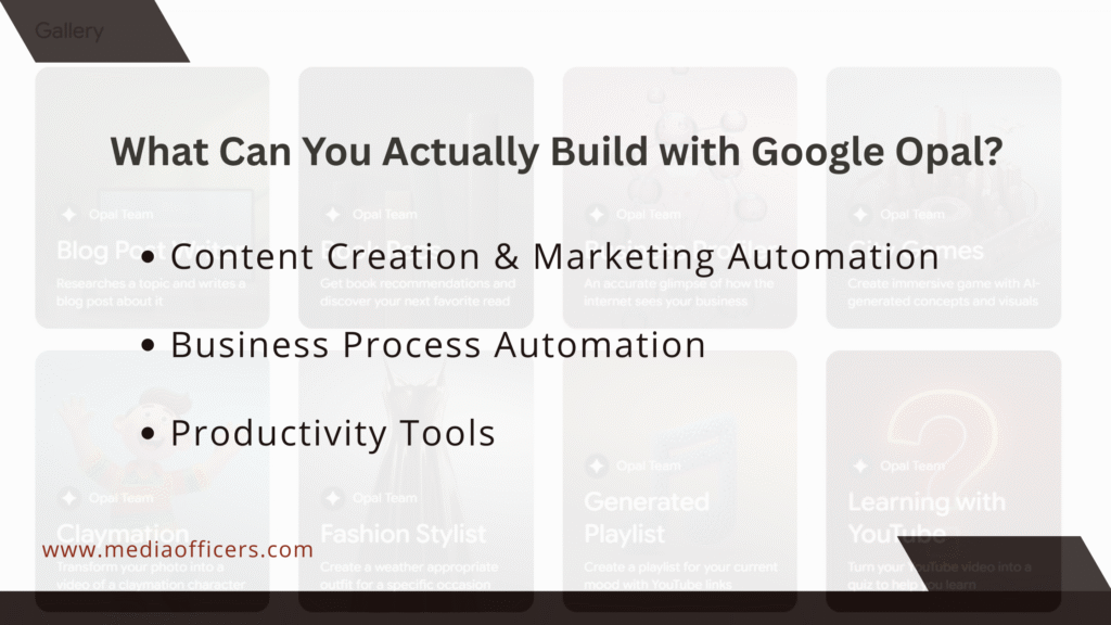 Google Opal: Your New AI App Building Sidekick 3 What Can You Actually Build With Google Opal