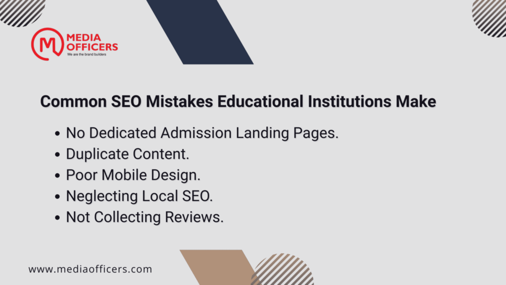 Common Seo Mistakes Educational Institutions Make